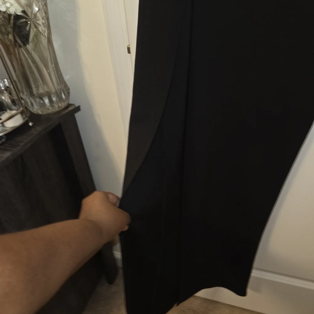 Lulu's One Shoulder Black Dress - Picture 6 of 7